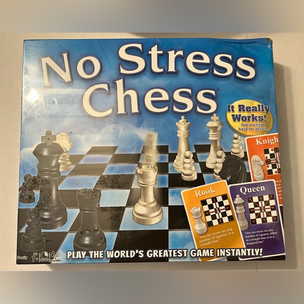 “No Stress Chess” By Winning Moves Games 2019 Easy Learning Chess NEW Sealed